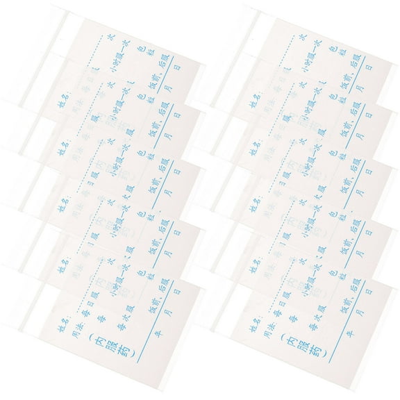 Topbathy Medication Envelopes Pill Bags Transparent Plastic 100Pack