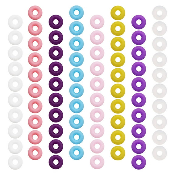 Topbathy 100Pcs Anti Skid Silicone Stopper Beads for DIY Jewelry Necklace Bracelet Crafts