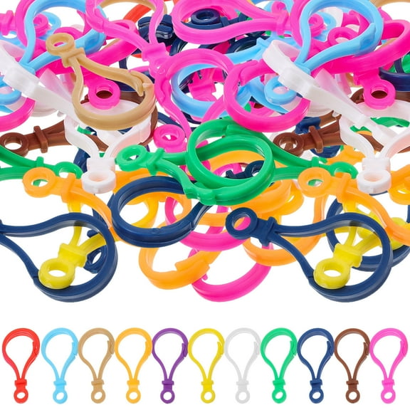 Topbathy Plastic Lobster Clasps Assorted Colors for Necklace and Bracelet Decoration