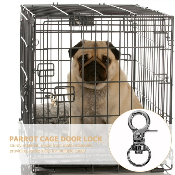 Topbathy 10Pcs Black Bird Cage Door Lock Clips Sturdy Design for Pet Safety