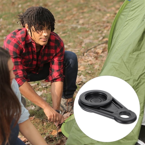 Topbathy 10Pcs Heavy Duty Tent Clips Black Material for Outdoor Camping and Hiking