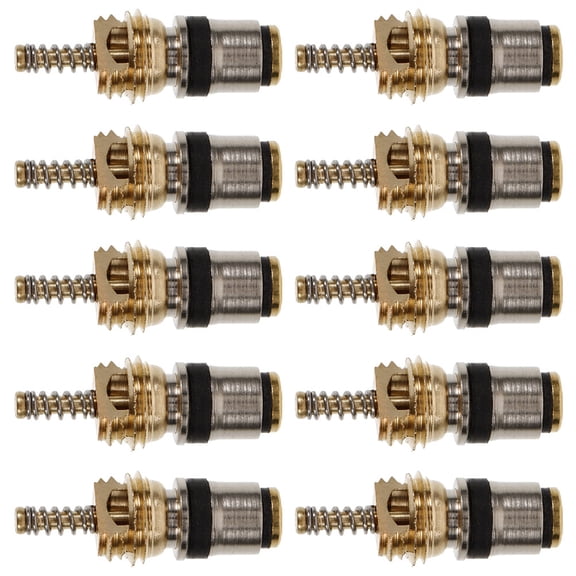 Topbathy 10Pcs Copper Valve Core Kit for Car Air Conditioning System Precise Charging and Easy Installation