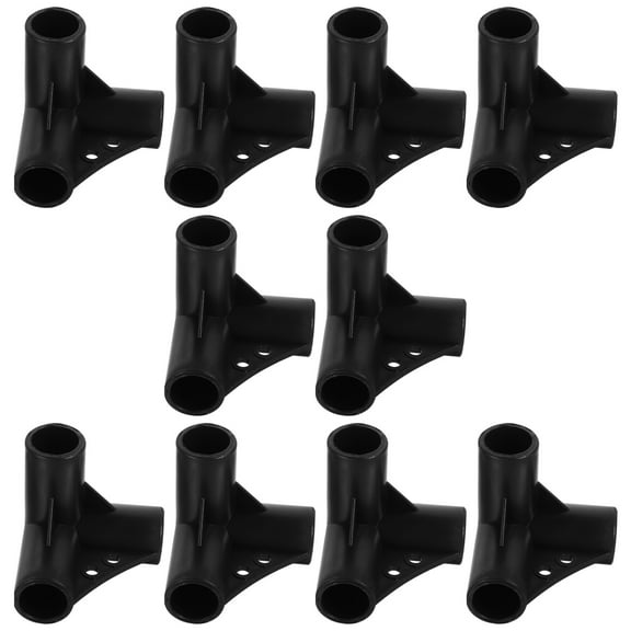 Topbathy 10pcs Shoe Rack Connector Furniture Elbow Fitting 3 Way Corner Connectors Plastic Tube Tee PVC Hose Shut Off Valve 1 Hole 3 Between Holes