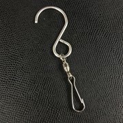 Topbathy 4Pcs Self Rotating Stainless Steel S Hooks Swivel Rotary Hooks for Wind Chimes Display in Plated Silver