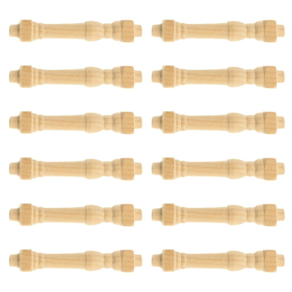 Topbathy 12Pcs Mini Furniture for Dollhouse Wood Accessory for Mini House