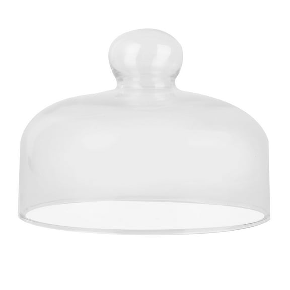 Topbathy Glass Cake Dome Cover, Portable and Sturdy, Easy to Use, Crystal Clear, Round Handle, 1Pc