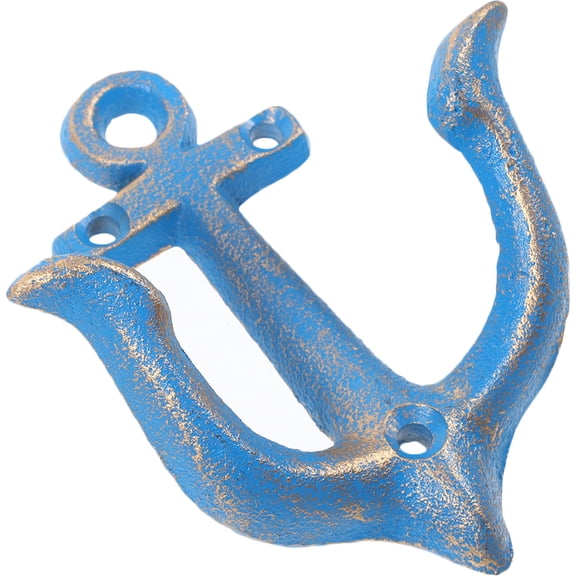 Topbathy 1Pc Blue Iron Anchor Wall Pendant Nautical Decor Suitable for Indoor Outdoor Use