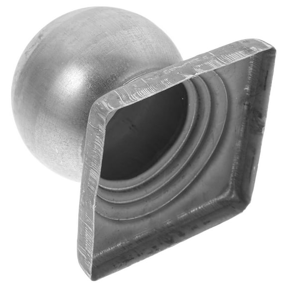 Topbathy 1Pack Zinc Steel Fence Post Protector Silver Simple Structure Round Caps 3.4in for Gardens