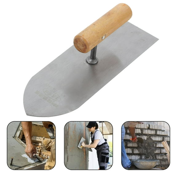 Topbathy 1Pcs Trowel for Concrete Plastering Masonry Tools Silver Steel Wood Indoor Construction