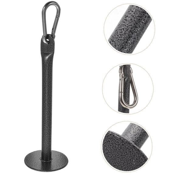 Topbathy Barbell Weight Plate Rack Loading Pin Made of High Strength Black Steel for Fitness