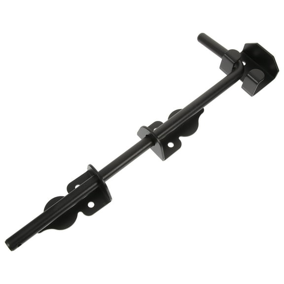 Topbathy Black Gate Latch Solid Thick Cane Bolt Drop Rod for Wood Fences Outdoor Security