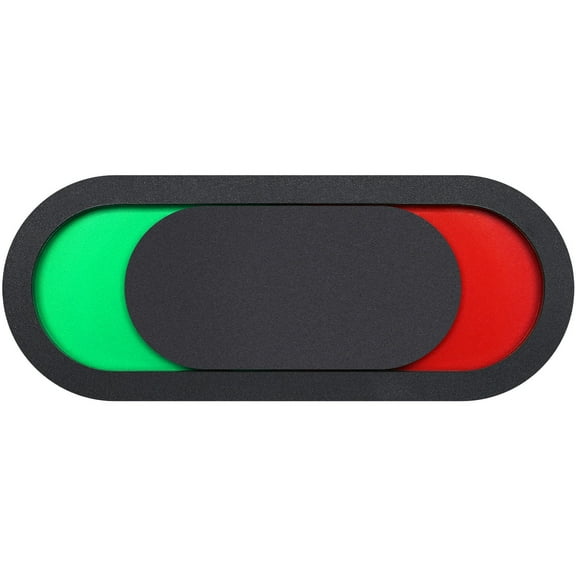 Topbathy 1Set Red Green Slider Indicator Meeting Confidentiality Sign for Office Workers 4.3x1.6in