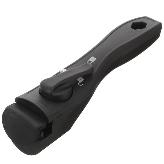 Topbathy 1Pc Black Outdoor Pan Handle Bakelite Material Anti-Scald Hand Grip for Wok and Fry Pan