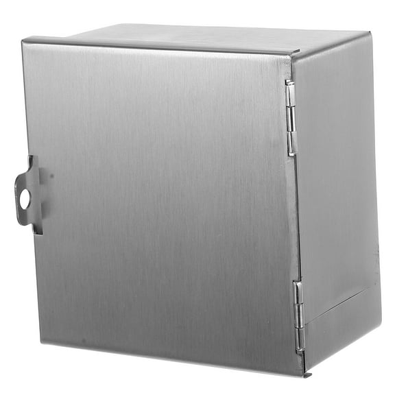 Topbathy Metal Electrical Box Cover Stainless Steel Weatherproof Outdoor Socket Box with Lockable Anti Theft Protection
