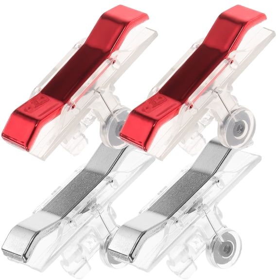 Topbathy 2Pairs Mobile Game Aim Key Red Transparent High Buttons for Accurate Phone Shooting Control