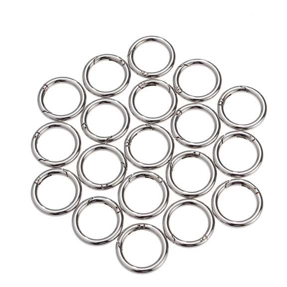Topbathy 20 Pcs Silver Jump Rings for Jewelry Making Keychain Findings O Shaped Connector