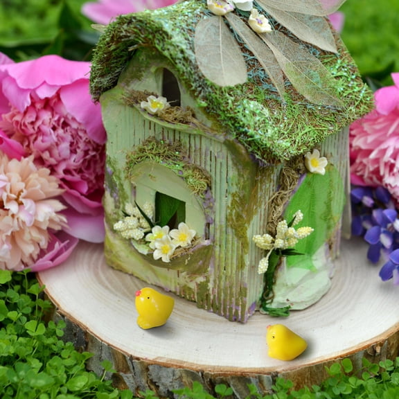 Topbathy 200pcs Cute Mini Chickens Chicken Decorations Yellow Indoor Home Ornament