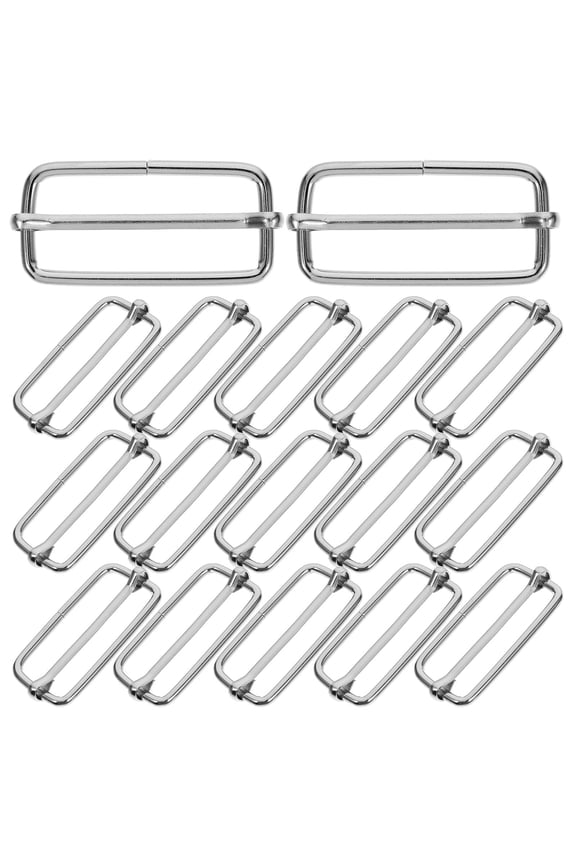 y 20Pcs Metal Strap Buckle Adjustable Straps for Backpack Suitcase Clothes Silver