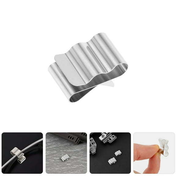 Topbathy 20Pcs Metal Solar Panel Cable Clips for Secure Wire Management and Frame Installation