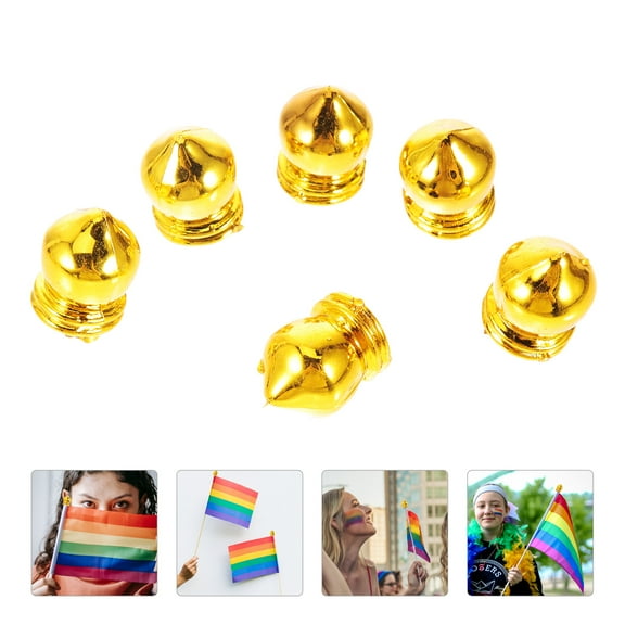 Topbathy 20Pcs Sturdy Plastic Pennants Flag Pole End Cap Finials for Outdoor Flagpole Use