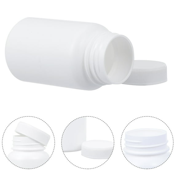 Topbathy 20Pcs White Pill Container with Unique Pattern Made from Healthy Eco Material