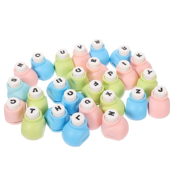 Topbathy 26 Pieces Paper Puncher Letter Shapes Manual Punching Machine for Diy Projects All Ages