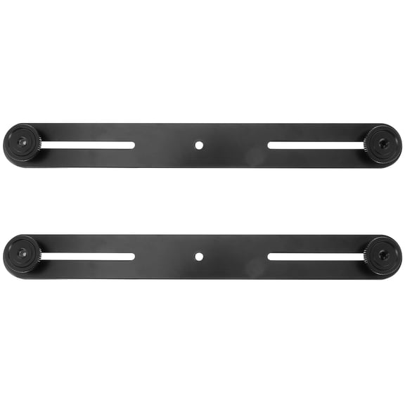 Topbathy 2Pcs Black Adjustable Mic Extension Bar with 14 Inch Screw Compatible with Flash and Camera