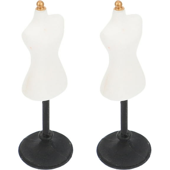 Topbathy 2Pack Mini Dress Form Mannequin White Resin Clothes Display For Child Playtime