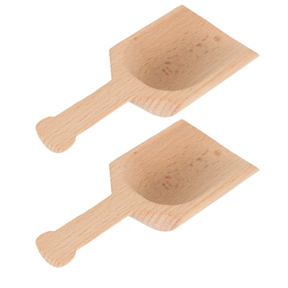 Topbathy 2Pcs Wooden Tea Leaf Spoons Khaki Made with Healthy Environmentally Friendly Material