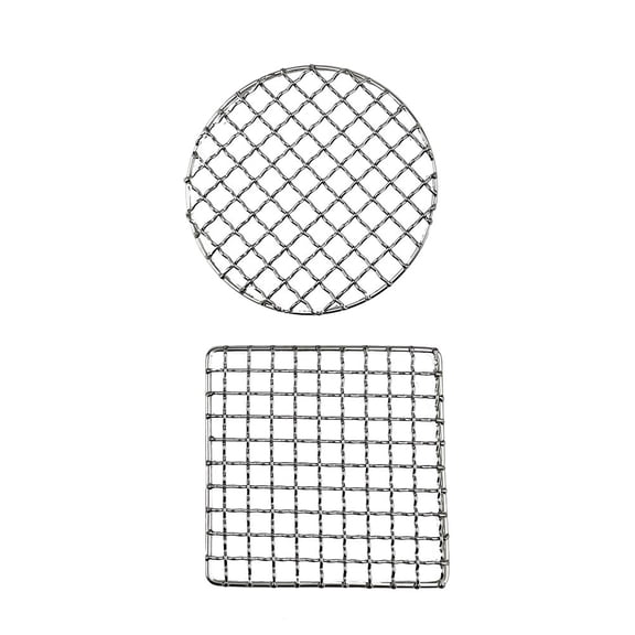 Topbathy 2Pcs Griddle Rack For Barbecue Wire Rack Stainless Steel Silver