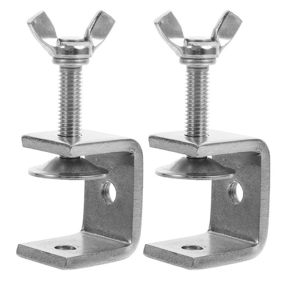 Topbathy Portable C-Clamp, Stainless Steel, Strong Clamping Force, Home Use, 2Pcs