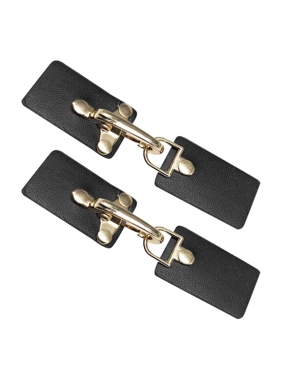 y 2-Pack Black Clothing Toggle Buckles for Coat Closures and Dress Waistband Accessories, and Easy to Use