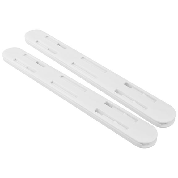 Topbathy 2pcs Pull Out Shelf Slides ABS Durable White Slide Track Rail For Home Organization