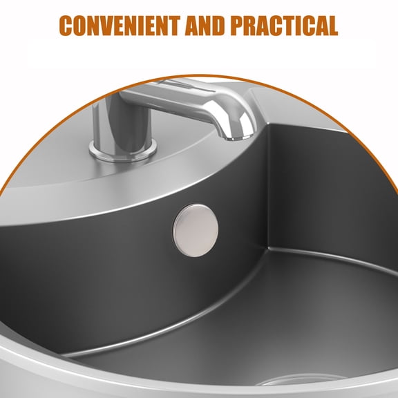 Topbathy Counter Hole Plug Stainless Steel 2Pcs 1.8In Round Soap Dispenser Hole