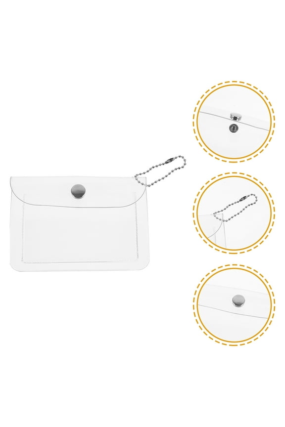 y Back to School 2Pack Card Holder Clear Storage Pouch Portable for Everyday Use Friends