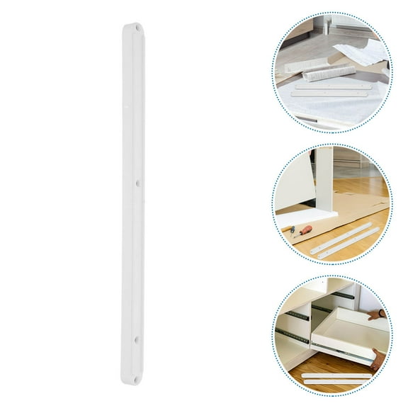 Topbathy 2 Set Drawer Slides Bottom Mount for Furniture Drawer Hardware White Plastic