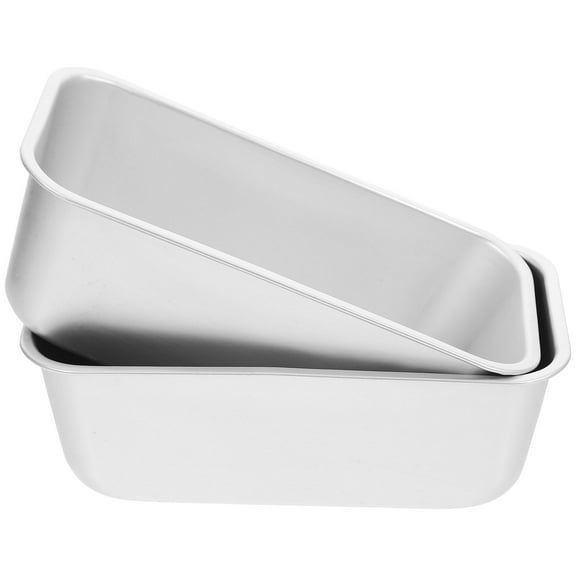 Topbathy 2Pcs Practical Aluminum Alloy Baking Mold Tray for Homemade Cake and Bread