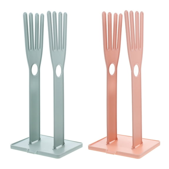 Topbathy 2pcs Kitchen Gloves Drying Rack, Plastic Rubber Gloves Stand, Towel Organizer, Sink Gloves Holder