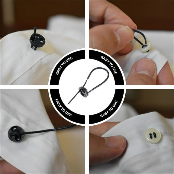 Topbathy 30pcs No Sew Buttons for Easy Clothing Repairs Needle Free Plastic Fasteners for Shirts and Jackets Black