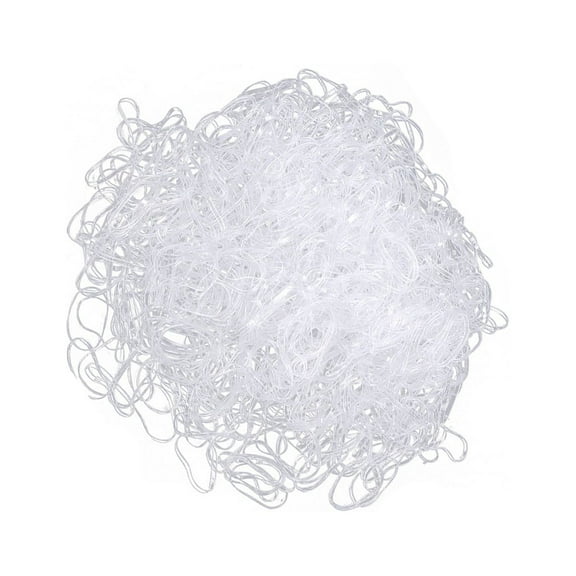 Topbathy 350Pcs Hair Rubber Bands White Elastic Stretchy Durable for Ponytail Braiding and Hairstyles