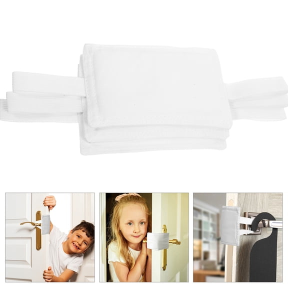 Topbathy White Oxford Fabric Door Stopper for Home Use Kids Finger Protector Durable Door Buffer 3pcs