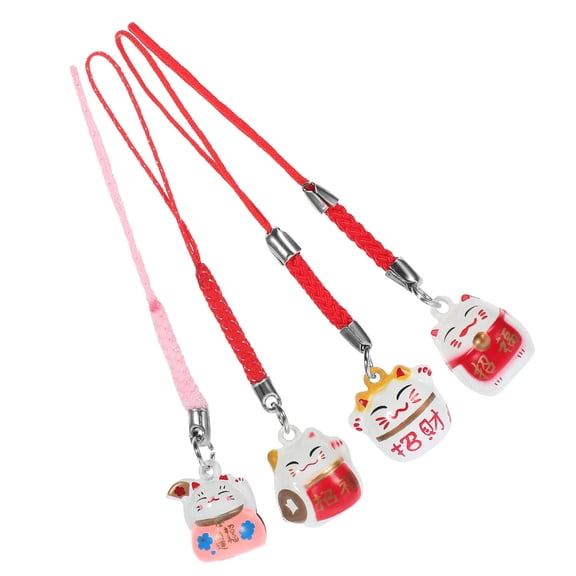 Topbathy 4-Piece Kawaii Cat Keychains Set, Copper Cartoon Style Keychain Charms for Adults, Multi-Key Holder for Everyday Use