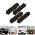 thumbnail image 1 of Topbathy 4pcs Chinese Writing Stone Calligraphy Weight Writing Assistance Black Wood Decor for Office, 1 of 6
