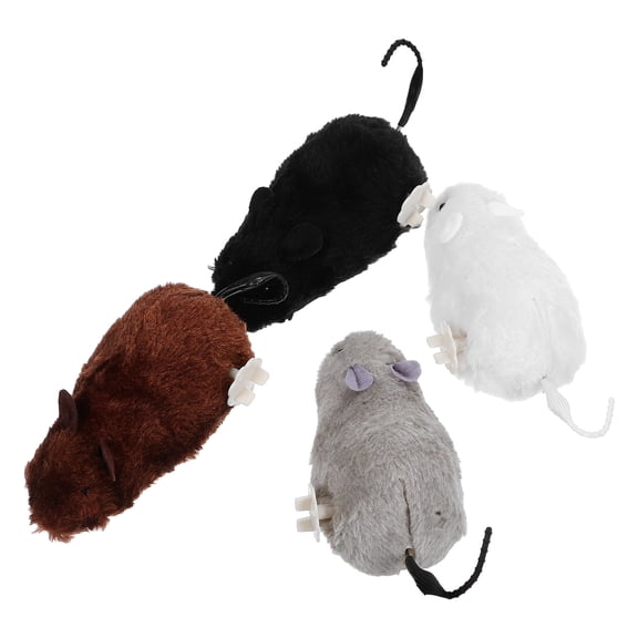 Topbathy Squeaking Cat Toy Plush 4pcs Home Decoration Birthday Present