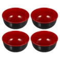 thumbnail image 1 of Topbathy Red mine Ramen Bowl Set for Kitchen Use Safe Easy to Clean Holds Soup Noodles Salad 4 Pcs, 1 of 5