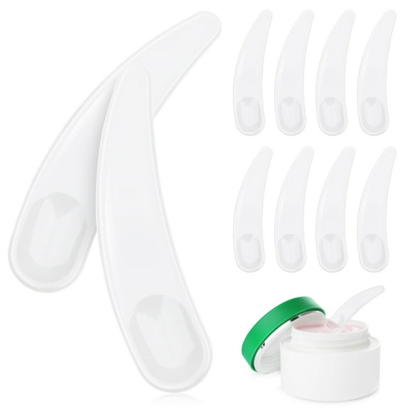 Topbathy 50 Pcs White Makeup Scoop Spatula For Sampling And Mixing In Skincare Tools