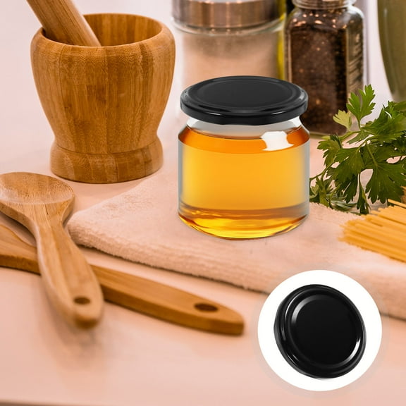 Topbathy 50Pcs Reusable Iron Jar Covers with Airtight Seal for Home Use on Glass Jars and Canning Storage