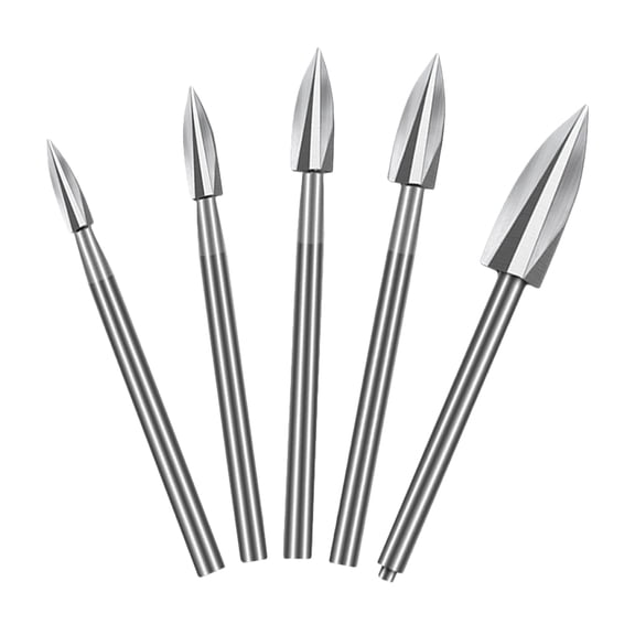 Topbathy 5Pcs Steel Drill Bits for Wood with Anti Friction Properties Ideal for Rotary Tools and Carving
