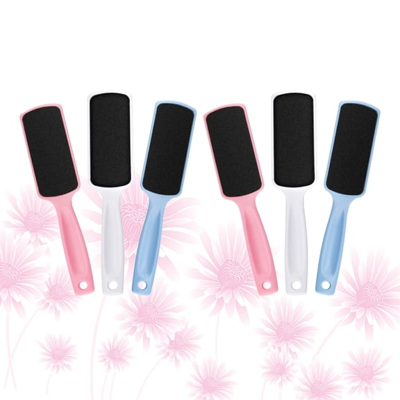 Topbathy 6Pcs Exfoliating Scrub Foot File Pedicure Tool Durable Dead Skin Remover Assorted Colors