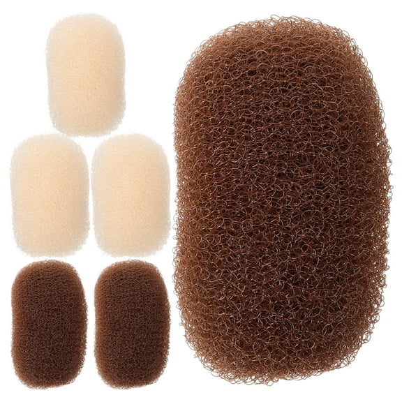 Topbathy 6Pcs Hair Cushion Hair Bump Insert Clip for Women's Daily Use Beige White